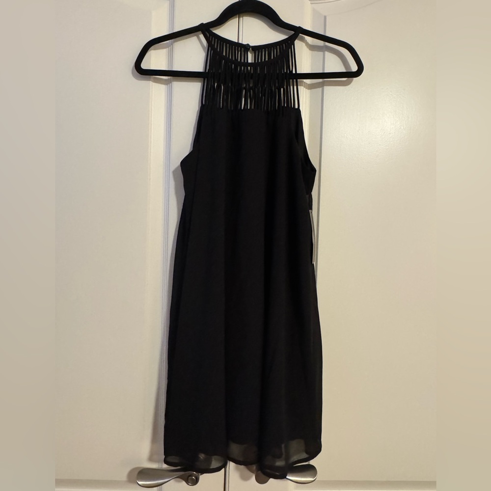 Lulu's Black Strappy Shift Mini Dress